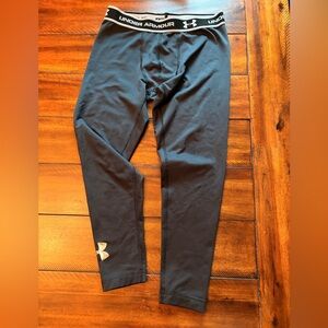 Under Armour Kids black Coldgear leggings. Wear for warmth under other clothes.
